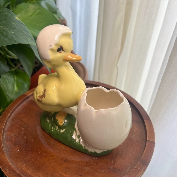 vintage Other - Vintage Ceramic Duck Planter | Easter Decor | Cottagecore Animal Figurine